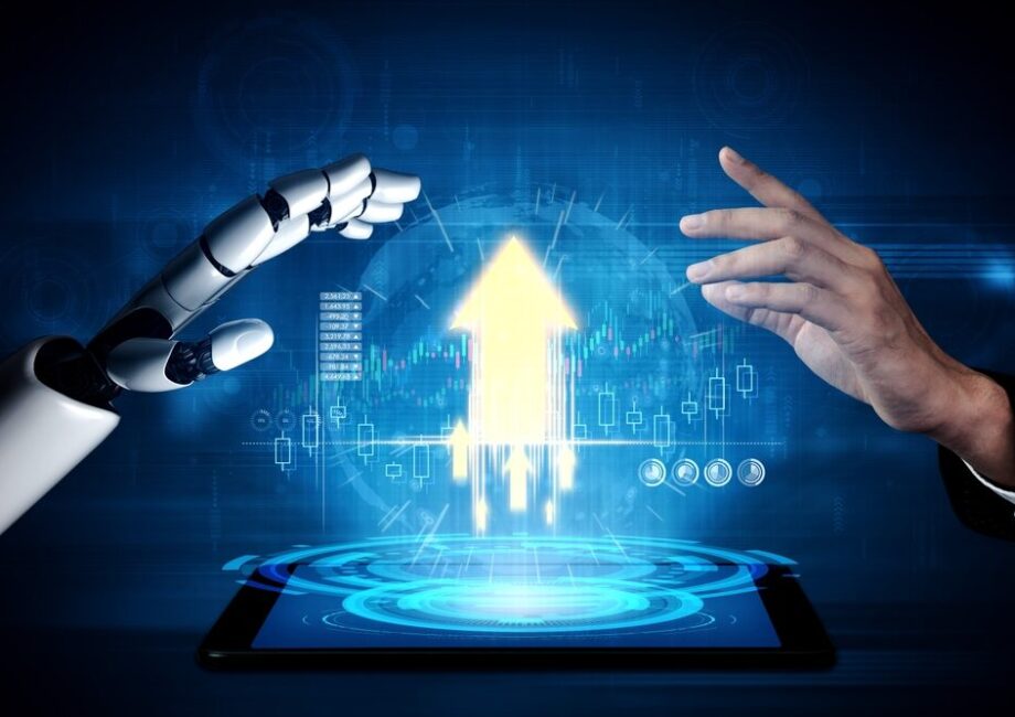 Illustrazione sull'adozione dell'intelligenza artificiale nelle imprese