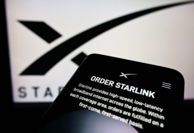 Aeromobile United Airlines con Starlink