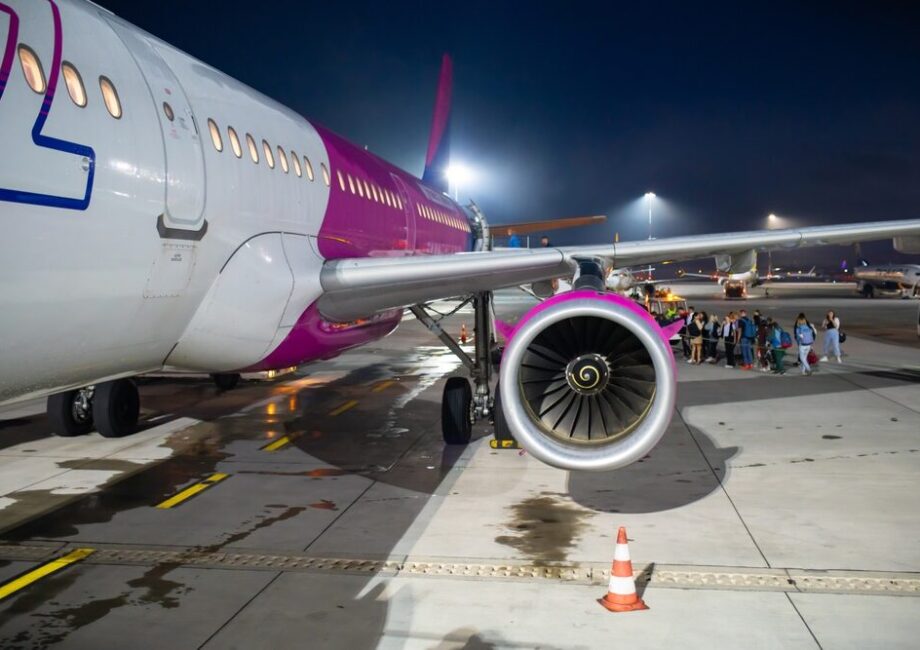 Aereo Wizz Air in volo